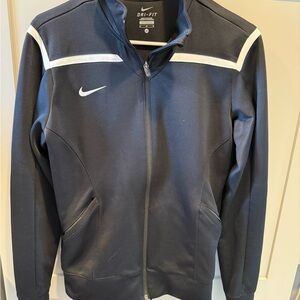 Nike Men's Black and White Windbreaker Jacket